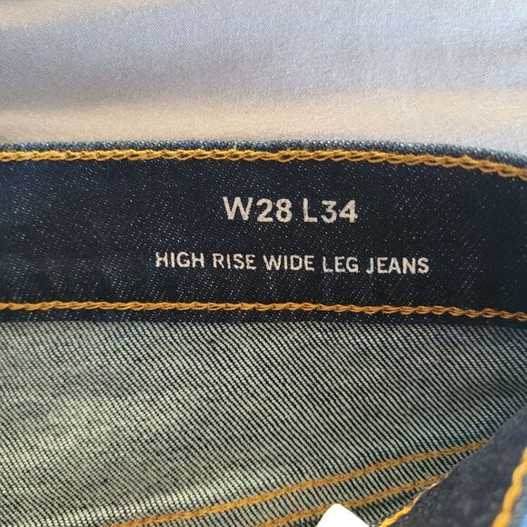 Boden Womens High Rise Wide Leg Jeans Size 28 Blue Casual Baggy Pockets 90s Nwt - Picture 4 of 9